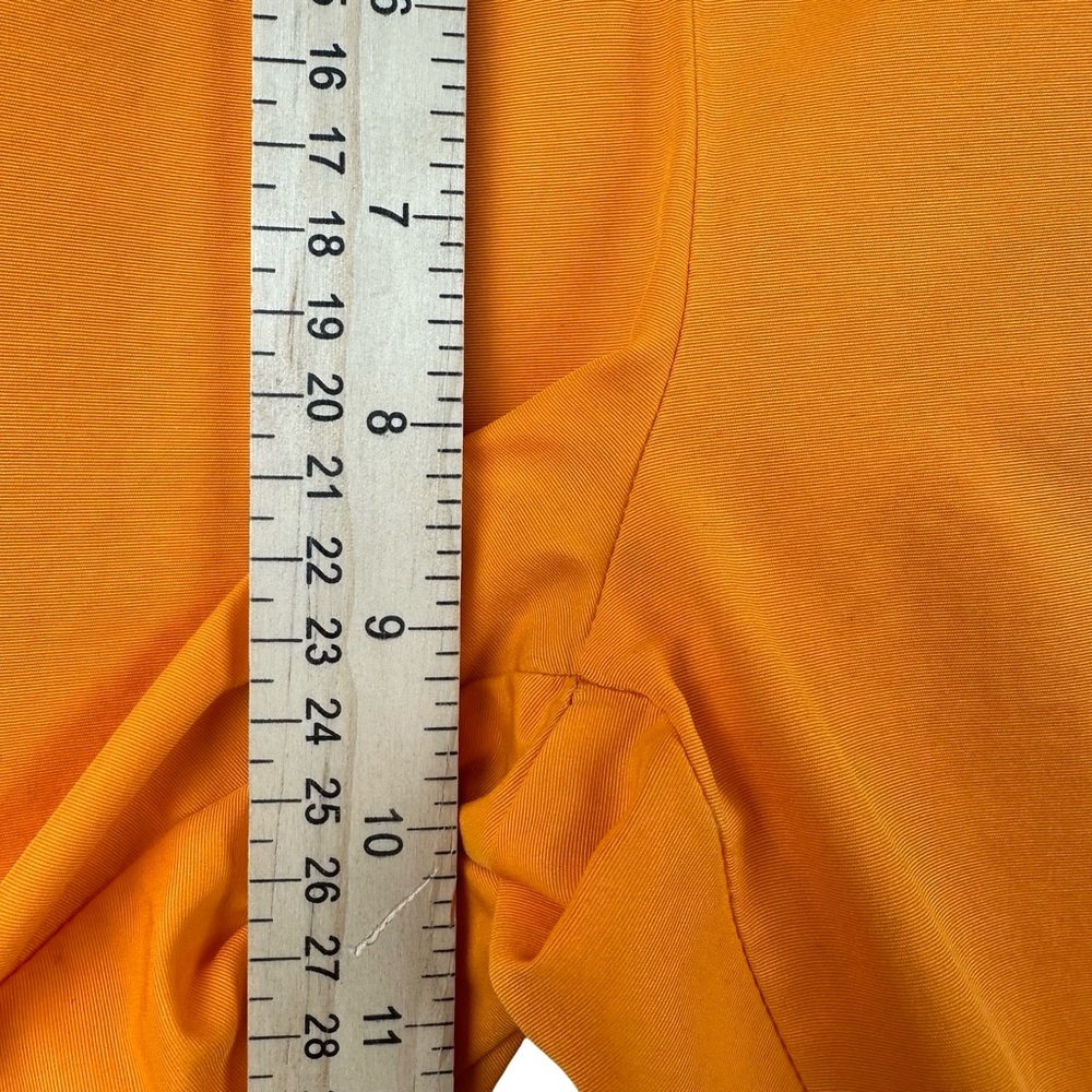 Nike Orange Striped Athletic Bright Trim Drawstring Waist Capri Pants M - Picture 7 of 13